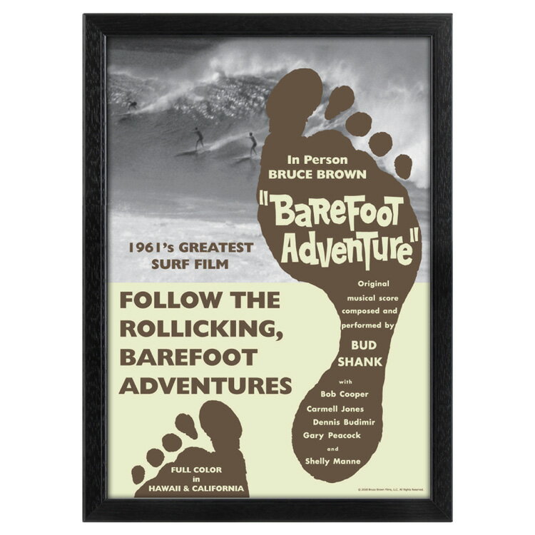 額入り映画ポスター ブルース・ブラウン Barefoot Adventure （フレーム付きポスター）