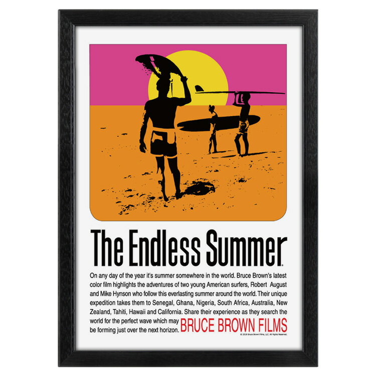 額入り映画ポスター ブルース・ブラウン The Endless Summer エンドレサマー（Oringal） （フレーム付きポスター）