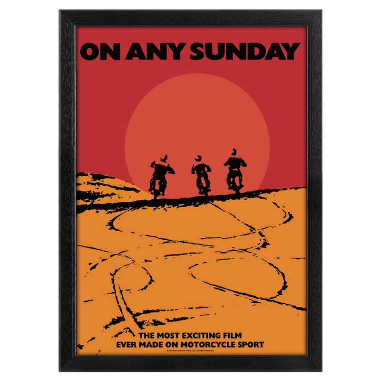 額入り映画ポスター ブルース・ブラウン On Any Sunday （Sun） （フレーム付きポスター）