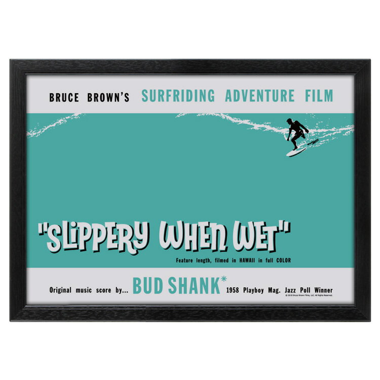 額入り映画ポスター ブルース・ブラウン Slippery When Wet （フレーム付きポスター）