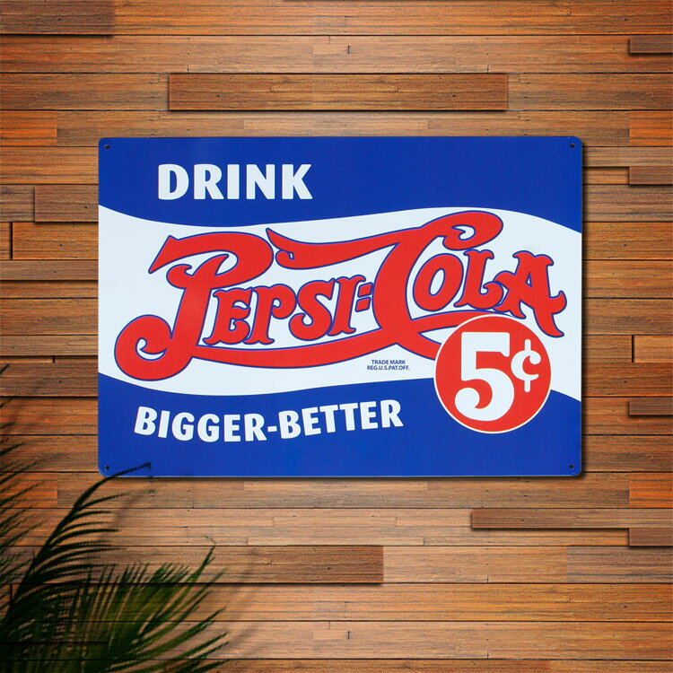 看板 メタルサイン Pepsi Cola Drink 5 Cent ペプシコーラ ドリンク 5セント 高さ42.5×幅30cm 店舗 装飾 インテリア アメリカン雑貨 2
