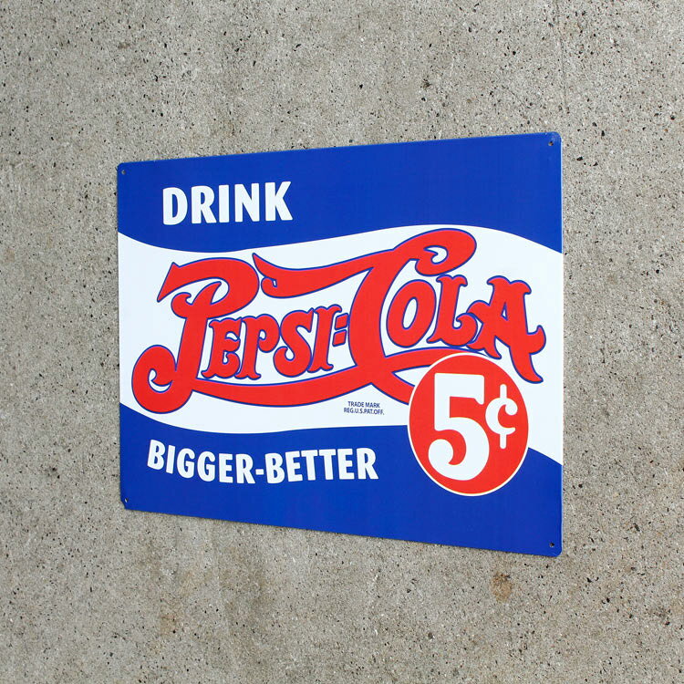 看板 メタルサイン Pepsi Cola Drink 5 Cent ペプシコーラ ドリンク 5セント 高さ42.5×幅30cm 店舗 装飾 インテリア アメリカン雑貨 3