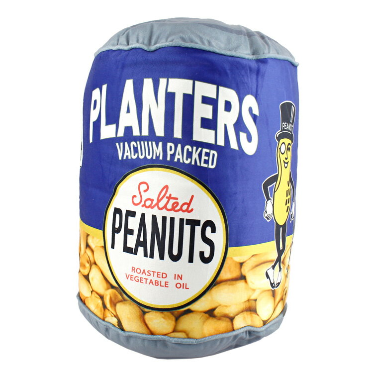 ダイカット クッション ピーナッツ缶 縦31×横27×奥行27cm ポリエステル製 枕 ミスターピーナツ アメリ..