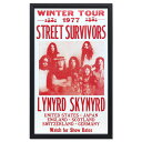 額入りバンドポスター レーナード・スキナード 1977 STREET SURVIVORS サイズ:36.1×59cm ショープリント 輸入ポスター インテリア ...