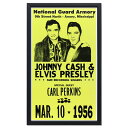 額入りバンドポスター エルビス・プレスリー ジョニー・キャッシュ MAR 10 1956 サイズ:36.1×59cm ショープリント 輸入ポスター インテリア ...