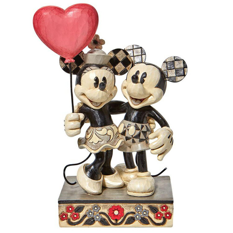 ディズニー ミッキー ＆ ミニー ハート フィギュア 高さ18.7cm ミッキーマウス JIM SHORE MICKEY MOUSE enesco Disney Traditions