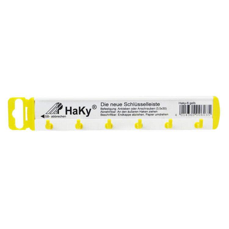 Rakuten - キーフック HAKY 6 ハーキー6フック イエロー 鍵収納 ドイツ製 おしゃれ インテリア