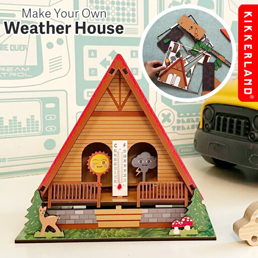 KIKKERLAND MAKE YOUR OWN WEATHER HOUSE メイクユアオウンウェザーハウス 紙製 電池不要 温度計 天気 アメリカ雑貨 アメリカン雑貨 KIKKERLAND MAKE YOUR OWN WEATHER HOUSE メイクユアオウンウェザーハウス 紙製 電池不要 温度計 天気 アメリカ雑貨 アメリカン雑貨