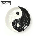お香立て Yin Yang Incense Holder インヤン インセンスホルダー Φ12×H0.8cm 陶器製 DOIY 皿 お香グッズ