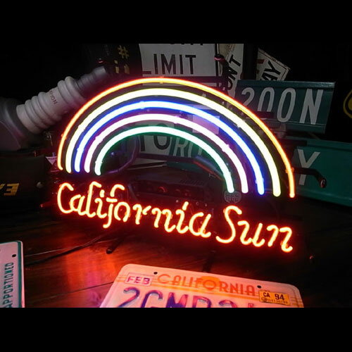 ネオンサイン 「CALIFORNIA SUN カリフォルニア サン」 西海岸インテリア ガレージング ネオン管 ネオ..