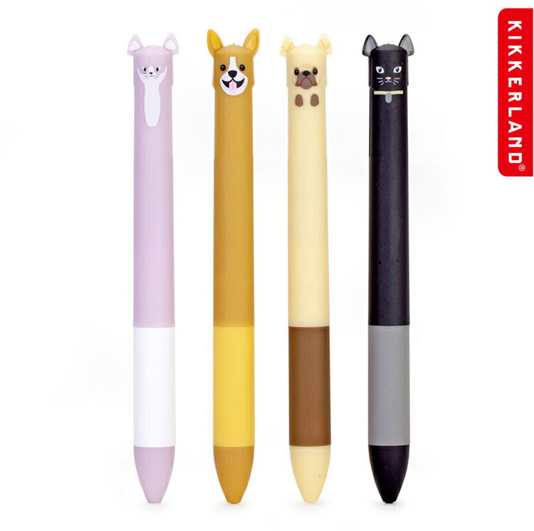 ボールペン KIKKERLAND Cat And Dog Multicolor Pens キャット アンド ドッグ マルチカラーペン おしゃれ キッカーランド 1