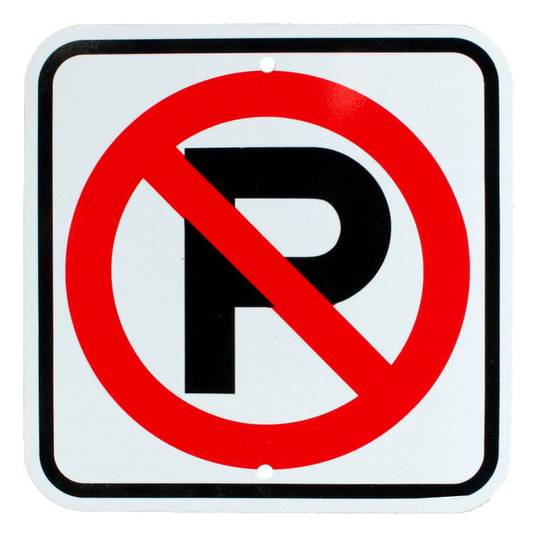Rakuten - 看板 ロードサイン NO PARKING（駐車禁止） 縦30.5×横30.5cm アルミ製 反射タイプ アメリカ製 標識 アメリカン雑貨識