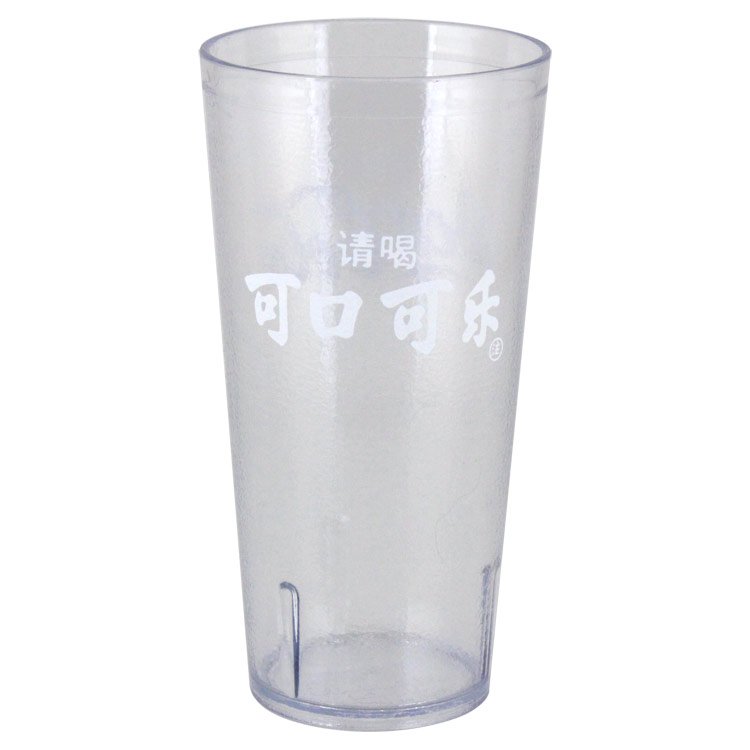 プラスチックタンブラー コカ・コーラ 中国語 クリアー 709ml / 24oz 高さ17.7×直径9.1cm コップ レストランウエア アメリカ雑貨 中国雑貨