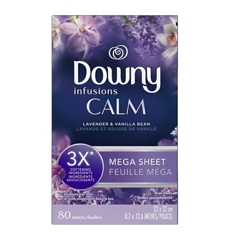 柔軟シート DOWNY ダウニー メガインフュージョン ラベンダー＆バニラビーン 80枚 ...
