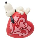 SNOOPY スヌーピー レイイング オン ハート フィギュア 14cm スヌーピー enesco Peanuts JIM SHORE