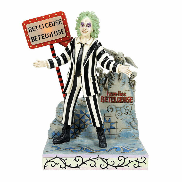 Rakuten - フィギュア ビートルジュース LEDサイン＆グレイブストーン 24cm 映画 置物 コレクション enesco JIM SHORE