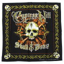 バンダナ ドクロ 大判 ロックバンダナ Cypress Hill サイプレス・ヒル 50×50cm ヒップホップ ヘヴィメタル バンド柄 ハンカチ ヘビメタ ロ...