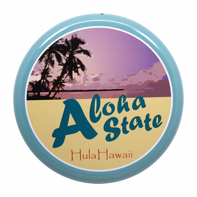 Rakuten - アメリカン看板 オーバルプレート Aloha State アロハステート 直径31.5cm×厚さ2.2cm ブリキ製 メタルサイン 壁面装飾 ガレージ インテリア アメリカン雑貨