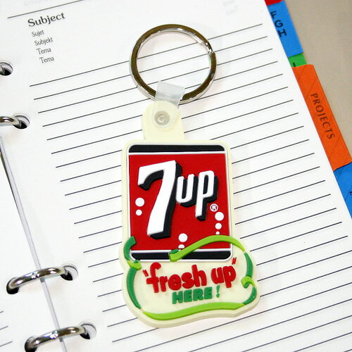 キーホルダー 7UP セブンアップ PVC 2D キーリング (C) アクセサリー バッグチャーム アメリカン雑貨 キーホルダー 7UP セブンアップ PVC 2D キーリング (C) アクセサリー バッグチャーム アメリカン雑貨