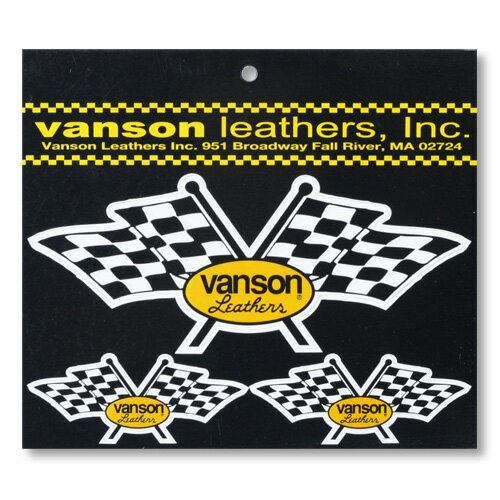 デザインマグネット VANSON バンソン チェッカーフラッグ 3枚セット アメリカ雑貨
