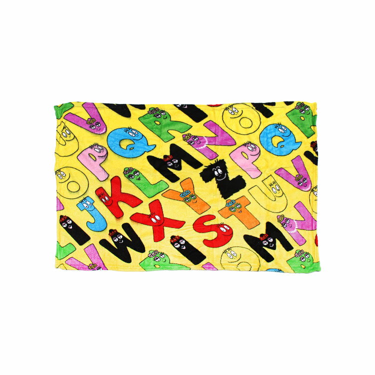 Other - フリースブランケット（S） バーバパパ ALPHABET 70×100cm マイクロファイバー素材 アウトドアブランケット 毛布 ひざ掛け キャラクター柄 アメリカン雑貨 デッドストック
