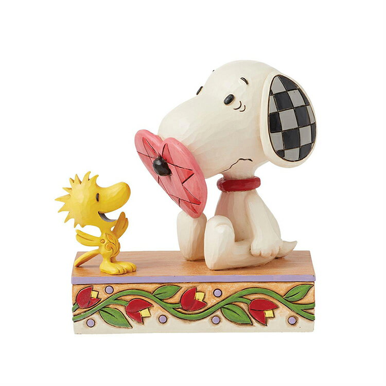 Rakuten - 置物 フィギュア SNOOPY スヌーピー ウィズ ノーズ スルー ハート 12.4cm スヌーピー enesco Peanuts JIM SHORE