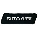 ワッペン DUCATI(ブラック) 縦3.7×横12.2cm コットン製 アイロンパッチ アイロン 大人向け パッチ 海外 アレンジ かっこいい アメリカン雑貨