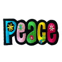 ワッペン PEACE(文字) 縦5×横10cm コットン製 アイロンパッチ アイロン 大人向け パッチ 海外 アレンジ かっこいい アメリカン雑貨
