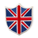 ワッペン イギリス 国旗 ダイカット 縦8×横6.8cm コットン製 アイロン 大人向け パッチ 海外 アレンジ かっこいい アメリカン雑貨