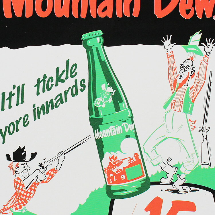 メタルサイン Mountain Dew 15¢マウンテンデュー 15セント MD-11 縦42.7×横29.8cm ...