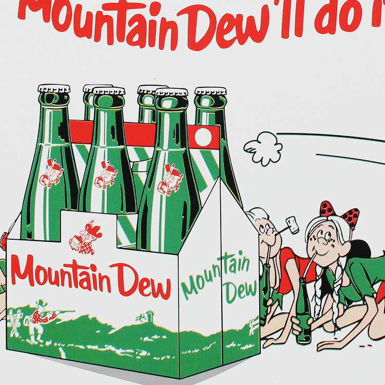メタルサイン Mountain Dew'll do it fer yew! マウンテンデュー MD-08 縦29.8×横42.7cm アメリカ製 ブリキ看板 [3]