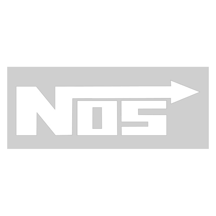 Rakuten - ステッカー カッティングステッカー「NOS」ホワイト 高さ5.5×幅18.5cm ビニル素材 デカール DIY 車 アメリカン雑貨
