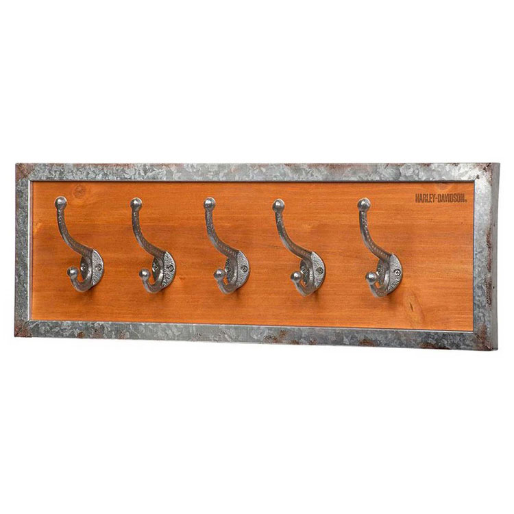 コートラック Harley-Davidson ハーレーダビッドソン ファイブフック・ウッドコートラック HDL-15327 バイカー ガレージ インテリア アメ...