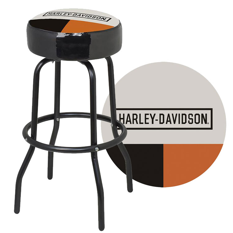 バースツール Harley-Davidson ハーレーダビッドソン レトロブロック H-D スクリプト バースツール HDL-12142 回転いす インテリア ...