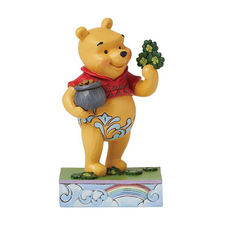 フィギュア ディズニー プーさん クローバーズ 約12cm enesco Disney Traditions くまのプーさん pooh レジン製 人形 置物