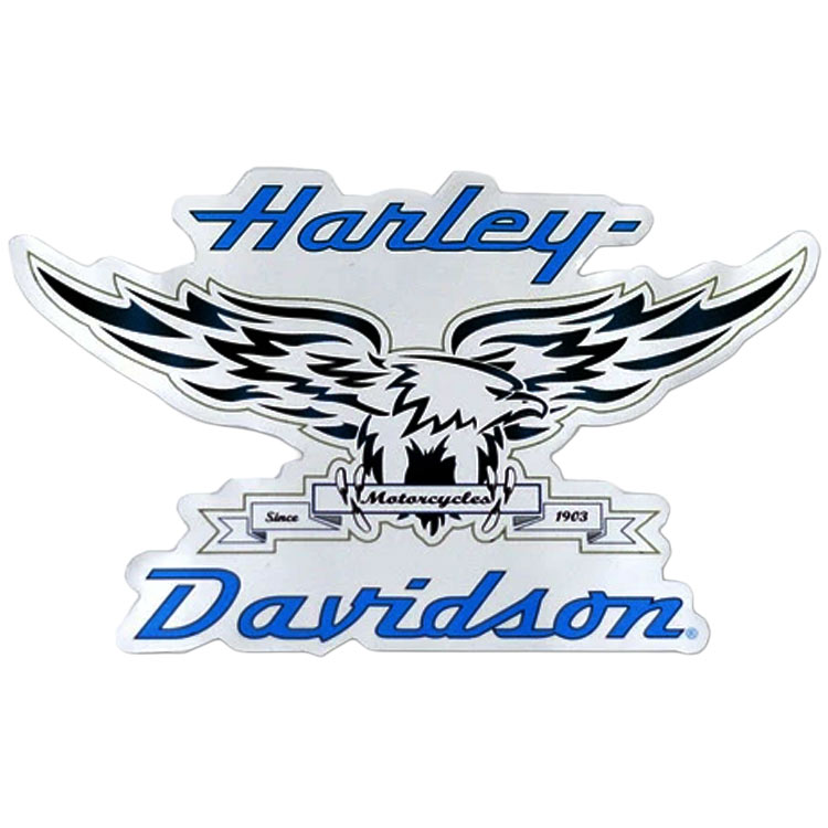 ステッカー バンパーデカール HARLEY-DAVIDSON ハーレーダビッドソン メタリックイーグル（ブルー） HD..