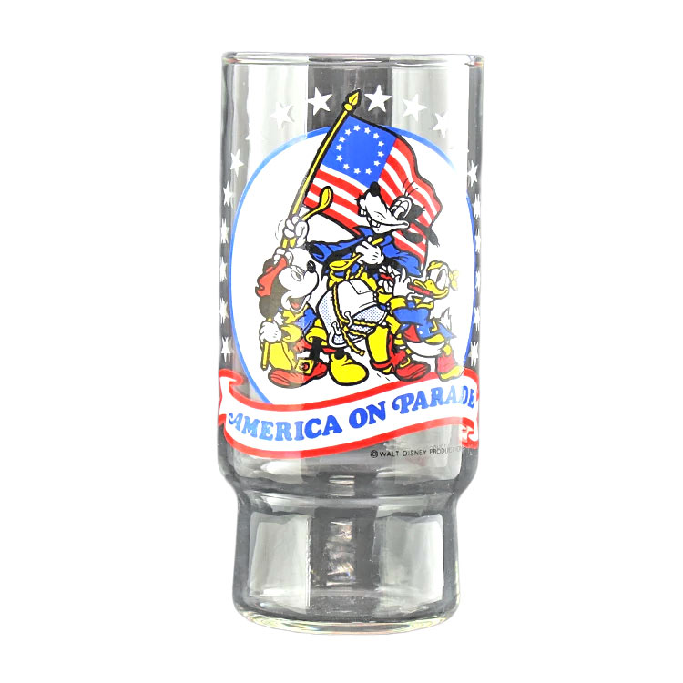 コップ ヴィンテージ グラス コカ・コーラ ディズニーリミテッドエディション AMERICAN ON PARADE 16oz（473ml） レトロ ビンテージ キャラクター おしゃれ 食器 アメリカン雑貨 アメリカ雑貨