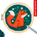 フォックス キッカーランド パンチ ニードル キット 直径約15.9cm ステッチ 手芸 KIKKERLAND FOX PUNCH NEEDLE KGG273