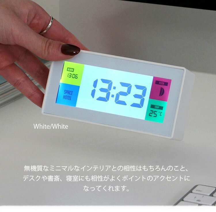 アラームクロック デジタル時計 ロボット アラーム クロック レトロ カラフル 置き時計 バックライト付き 目覚まし時計 インテリア アメリカン雑貨 [2]
