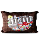 m&m's エムアンドエムズ スクエアクッション (ブラウン ) アメリカ雑貨 アメリカン雑貨