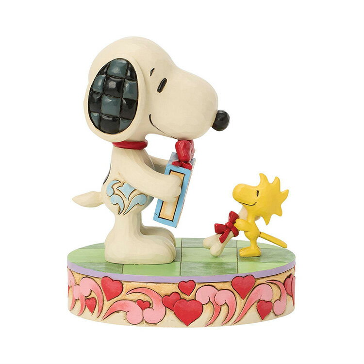 Rakuten - SNOOPY スヌーピー＆ウッドストック ギフト 12.4cm レジン製 ピーナッツ enesco Peanuts JIM SHORE