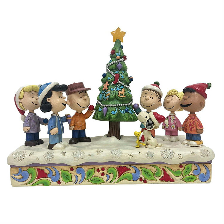 Rakuten - SNOOPY スヌーピー ピーナッツギャング デコレーションツリー クリスマス 20.3cm スヌーピー enesco Peanuts JIM SHORE