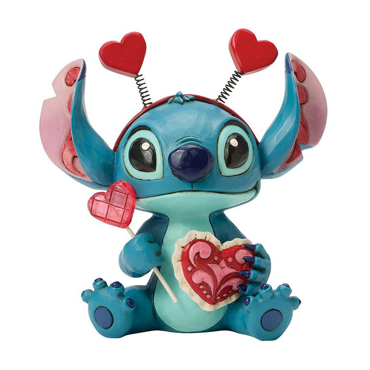 Rakuten - フィギュア スティッチ ロリポップ ハート 約13cm enesco Disney Traditions リロアンドスティッチ ポリレジン製 人形 置物