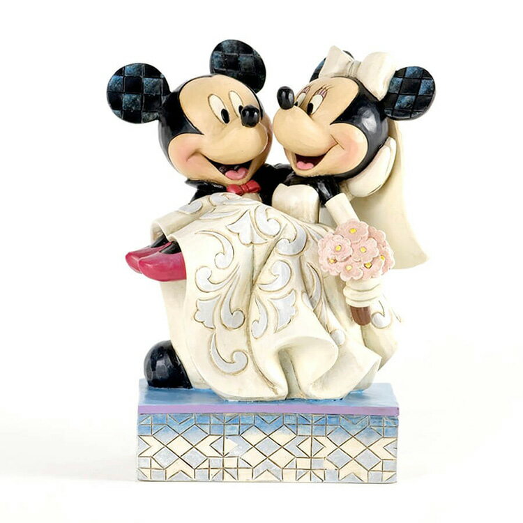 Rakuten - フィギュア ミッキー＆ミニー ウェディング 約15cm enesco Disney Traditions 結婚式 結婚 レジン製 人形 置物