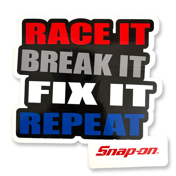 Rakuten - Snap-on スナップオン デカール RACE IT BREAK IT 縦13.3×横13.5cm