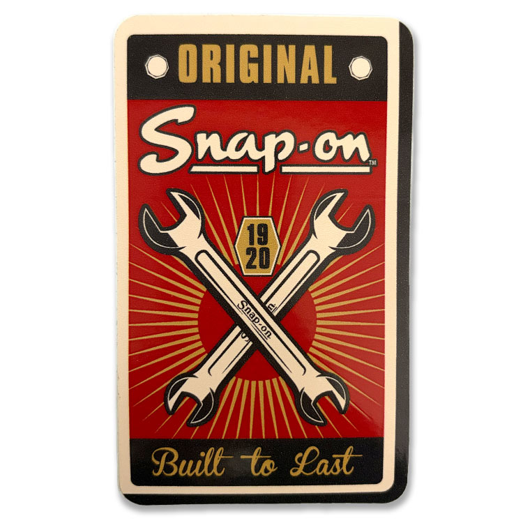 Snap-on スナップオン デカール Built to Last 縦12.5×横7.5cm
