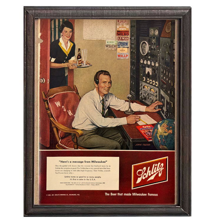 Rakuten - LIFE誌 ヴィンテージ切り抜き 額装アート フレーム付き アメリカ雑貨 インテリア 壁掛け Schlitz ビール広告 バー ktlife0163