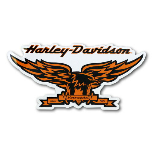 ステッカー バンパーデカール 【HARLEY-DAVIDSON】ハーレーダビッドソン オレンジイーグル　HDS-410 アメリカン雑貨