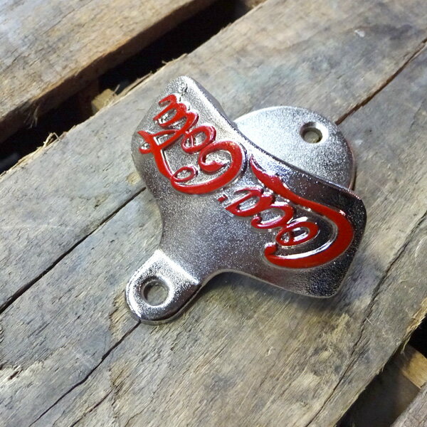 栓抜き 壁面用 コカコーラ メタルウォールマウント ボトルオープナー　COCA-COLA BRAND レトロキッチン ガレージ インテリア アメリカン雑貨アメリカ雑貨