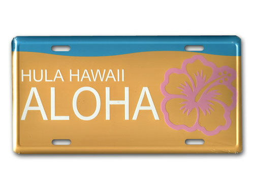 CMプレート ALOHA 看板 ナンバープレート型 インテリア アメリカ雑貨 アメリカン雑貨